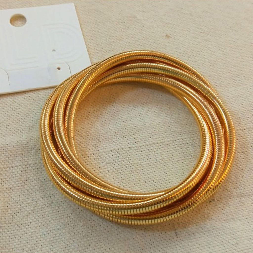 Snake Triple Layer 18K Gold Anti Tarnish Bracelet For Women Bulk