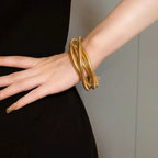 Snake Triple Layer 18K Gold Anti Tarnish Bracelet For Women Bulk