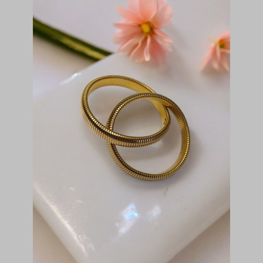 Snake 18K Gold Anti Tarnish Joint Dual Stackable Bracelet Women Bulk