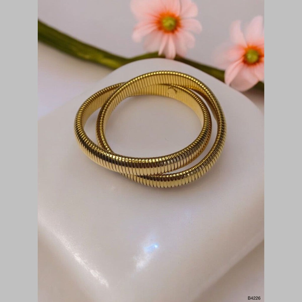 Snake 18K Gold Anti Tarnish Joint Dual Stackable Bracelet Women Bulk