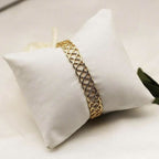 Wave 18K Gold Anti Tarnish Cuff Bracelet For Women Bulk