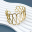 Big Drop Wave 18K Gold Anti Tarnish Cuff Bracelet For Women Bulk