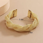 Mesh Rope 18K Gold Anti Tarnish Cuff Bracelet For Women Bulk