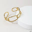 Big Links 18K Gold Anti Tarnish Cuff Bracelet For Women Bulk