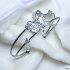 Butterfly Silver Cubic Zirconia Anti Tarnish Cuff Bracelet Women Bulk