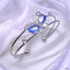 Butterfly Silver Cubic Zirconia Anti Tarnish Cuff Bracelet Women Bulk