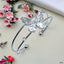 Baguette Butterfly White Silver CZ Anti Tarnish Cuff Bracelet Bulk