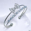 Baguette Bow Tie Silver Cubic Zirconia Anti Tarnish Cuff Bracelet Bulk