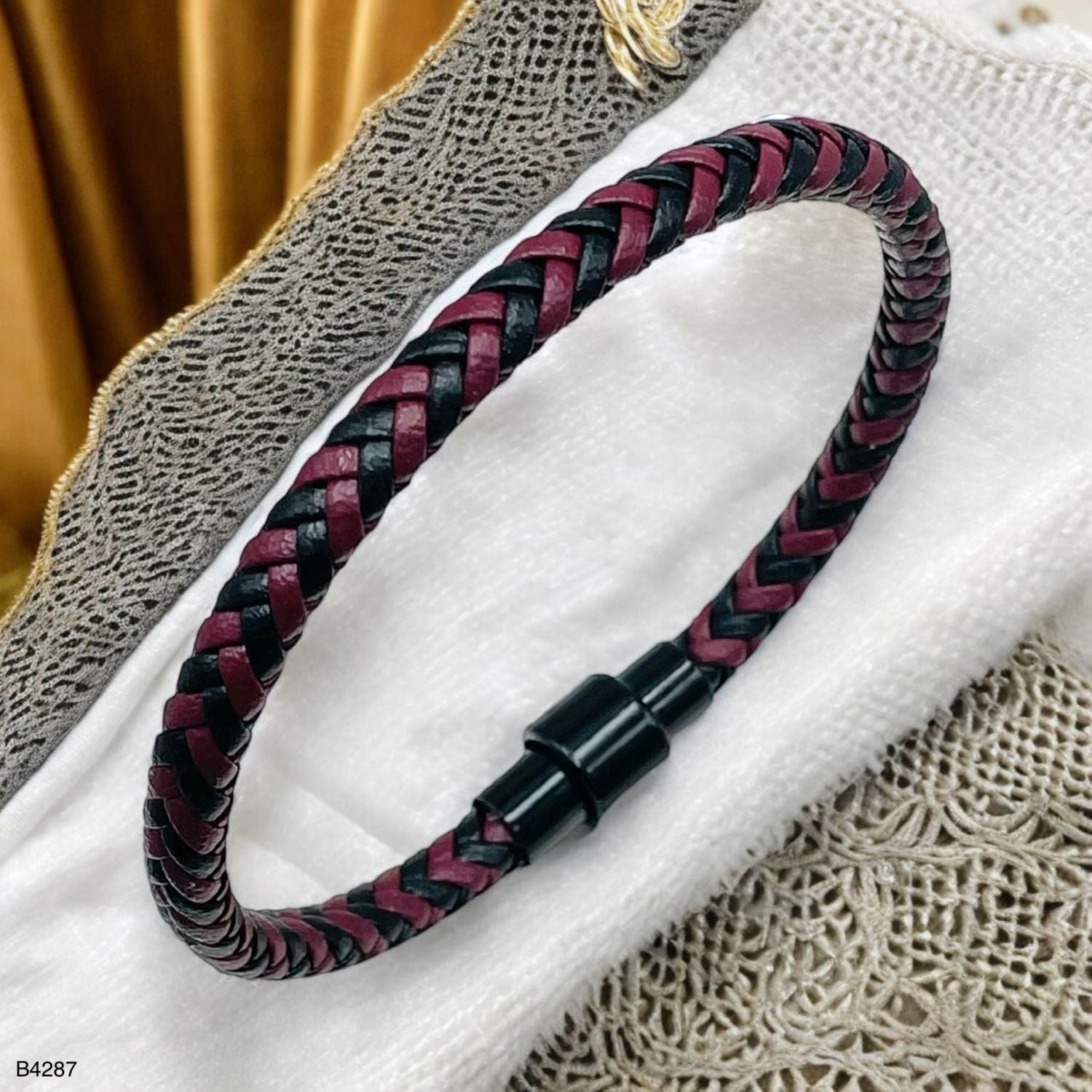 Rope Brown Black Vegan Leather Bracelet For Men Bulk