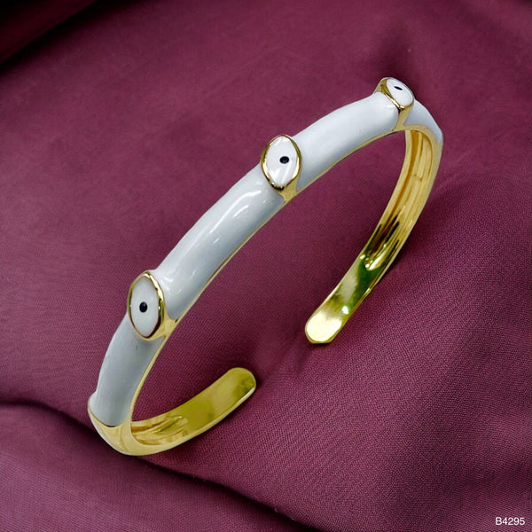 Evil Eye White 18K Gold Enamel Anti Tarnish Cuff Bracelet Women Bulk Main image