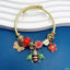 Honey Bee Butterfly Multi Gold Beads Anti Tarnish Charm Bracelet Bulk