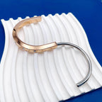 Oval Silver CZ Stainless Steel Hand Cuff Kada Bracelet Bulk