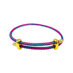Slim Green 18K Gold Anti Tarnish Adjustable Threads Bracelet For Women
