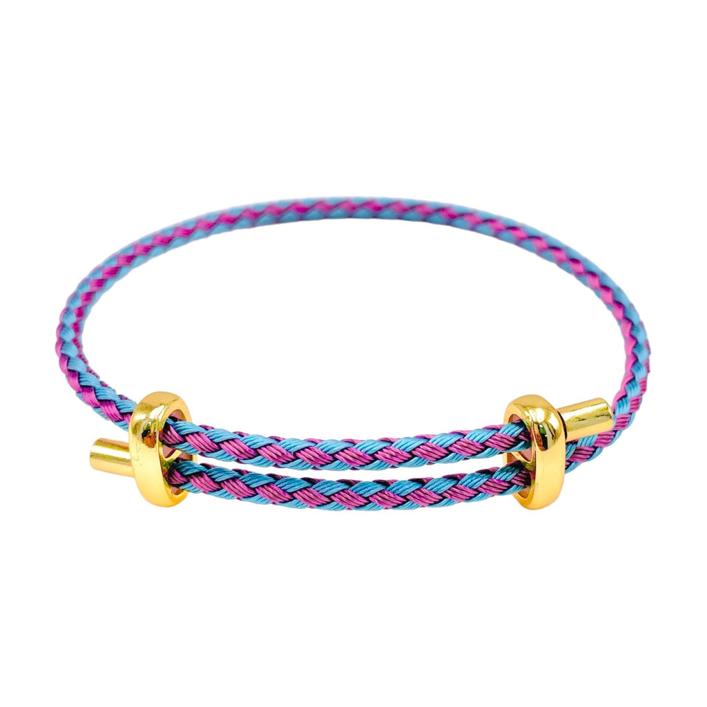 Slim Green 18K Gold Anti Tarnish Adjustable Threads Bracelet For Women