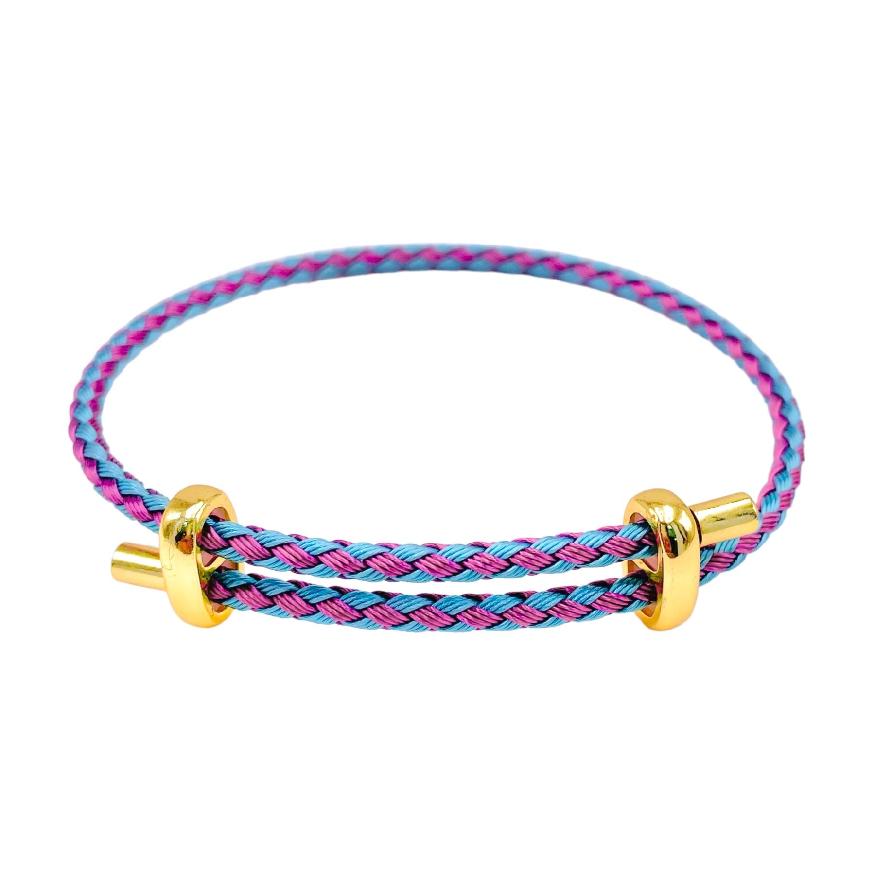 Slim Green 18K Gold Anti Tarnish Adjustable Threads Bracelet For Women