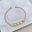 Personalized customized Initial Letter Alphabet 18K Gold Anti Tarnish Threads Cuff Bracelet For Women