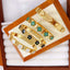 Flower Clover Stainless Steel Green 18K Gold Anti Tarnish Kada Bracelet For Women