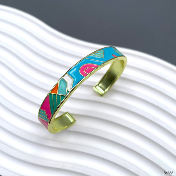Rainbow Multi 18K Gold Enamel Anti Tarnish Cuff Bracelet Women Bulk Main image