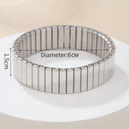 Silver Stainless Steel Anti Tarnish Stretchable Elastic Bracelet Bulk