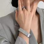 Silver Stainless Steel Anti Tarnish Stretchable Elastic Bracelet Bulk