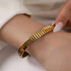 18K Gold Anti Tarnish Flexible Stackable Bracelet For Women Bulk