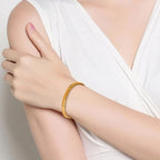 18K Gold Anti Tarnish Flexible Stackable Bracelet For Women Bulk