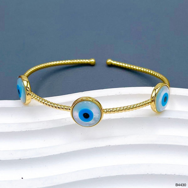 Evil Eye Rope Blue 18K Gold Anti Tarnish Cuff Bracelet For Women Bulk Main image