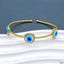 Evil Eye Rope Blue 18K Gold Anti Tarnish Cuff Bracelet For Women Bulk