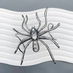 Big Spider Silver Black CZ Crystal Anti Tarnish Cuff Bracelet Bulk