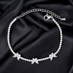 Butterfly Solitaire CZ Silver Anti Tarnish Tennis Bracelet Bulk