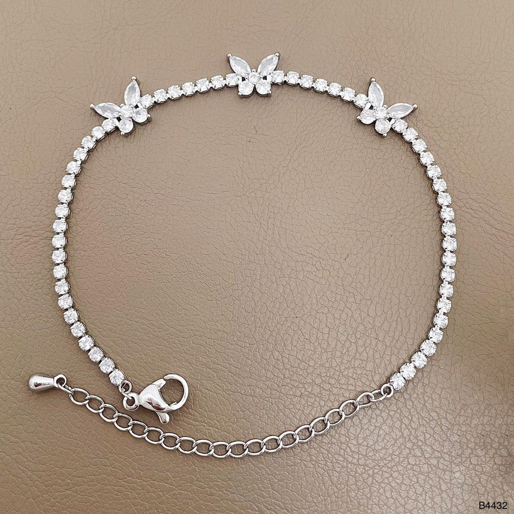 Butterfly Solitaire CZ Silver Anti Tarnish Tennis Bracelet Bulk
