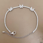 Butterfly Solitaire CZ Silver Anti Tarnish Tennis Bracelet Bulk
