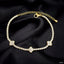 Clover Flower Solitaire CZ 18K Gold Anti Tarnish Tennis Bracelet Bulk