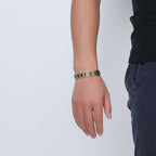 Magnet Black 18K Gold Tungsten Ceramic Anti Tarnish Bracelet Men Bulk