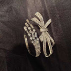 Ribbon Cubic Zirconia 18K Gold Anti Tarnish Kada Bracelet Women Bulk