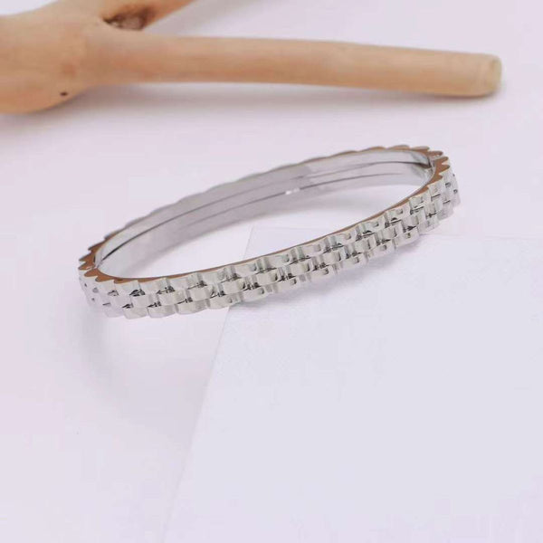 Watch Belt Surface 18K Gold Stainless Steel Anti Tarnish Kada Bracelet For Women Secondary image