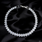 Oval Solitaire Silver White Cubic Zirconia Tennis Bracelet Women Bulk