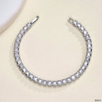 Round Solitaire Silver White Cubic Zirconia Tennis Bracelet Women Bulk