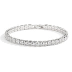Round Solitaire Silver White Cubic Zirconia Tennis Bracelet Women Bulk