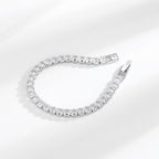 Round Solitaire Silver White Cubic Zirconia Tennis Bracelet Women Bulk