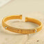 Clover Flower CZ 18K Gold Anti Tarnish Snake Cuff Kada Bracelet Bulk
