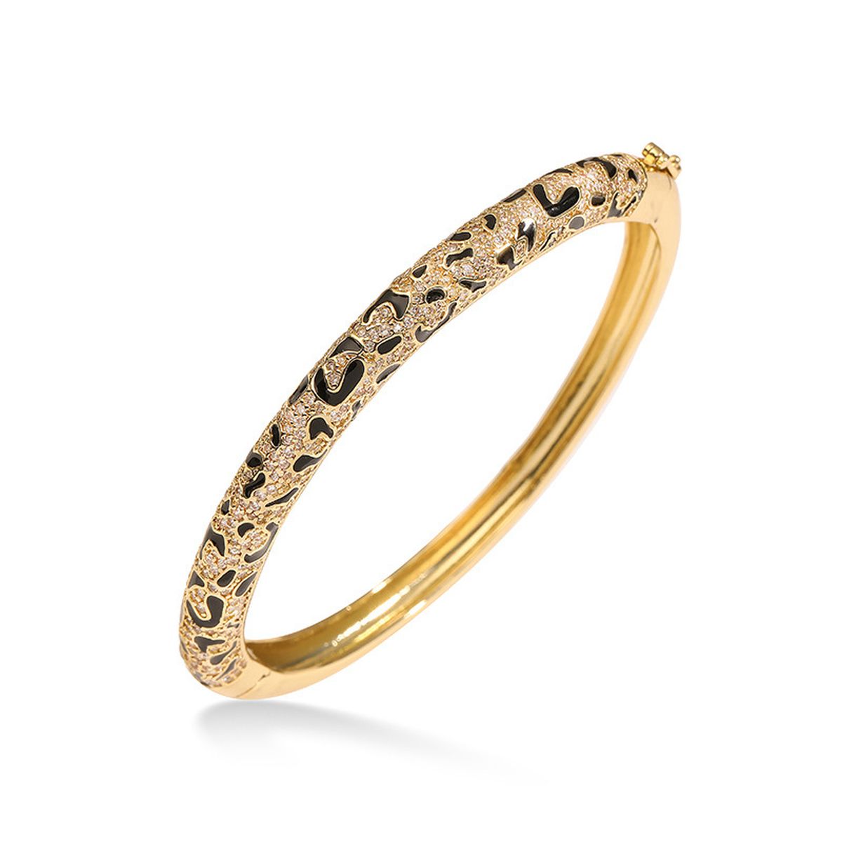 Tiger Stripe Gold Black Anti Tarnish Openable Kada Bracelet Bulk Secondary image