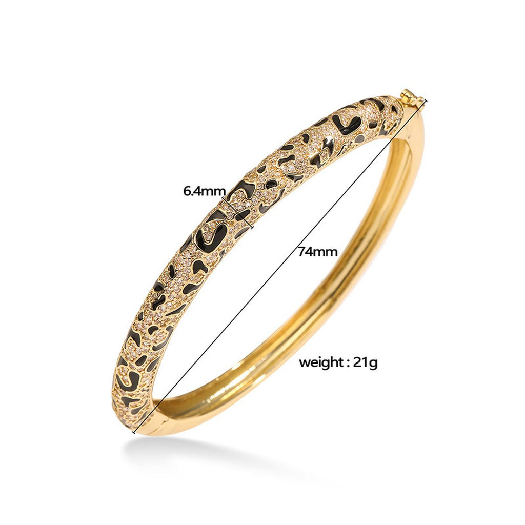 Tiger Stripe Gold Black Anti Tarnish Openable Kada Bracelet Bulk
