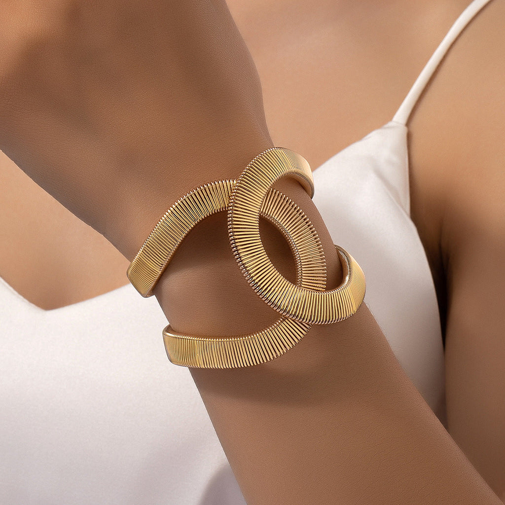 Infinity 18K Gold Openable Kada Bracelet For Women Bulk