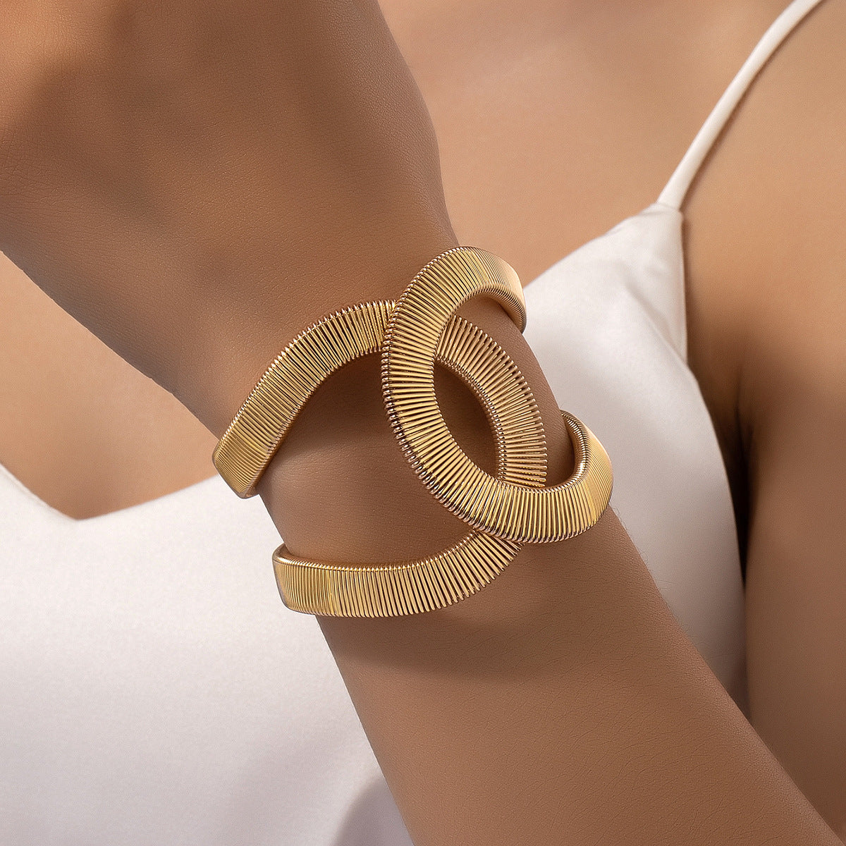 Infinity 18K Gold Openable Kada Bracelet For Women Bulk