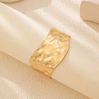 Wave Beaten 18K Gold Cuff Kada Bracelet For Women Bulk