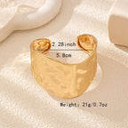 Wave Beaten 18K Gold Cuff Kada Bracelet For Women Bulk