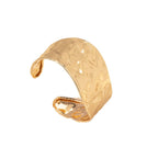 Wave Beaten 18K Gold Cuff Kada Bracelet For Women Bulk