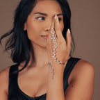 Marquise Floral Cubic Zirconia Knuckle Bracelet Ring For Women Bulk