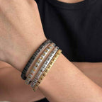 Slim Gold Silver Stainless Steel Anti Tarnish Stackable Bracelet Bulk
